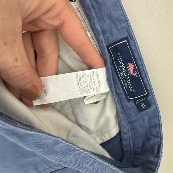Vineyard Vines Blue Summer Twill Club Chino 9" Cotton Shorts 1H0213 Mens size 40 - Picture 3 of 9